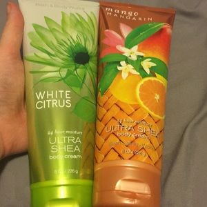 Set of two bath and body works body creams
